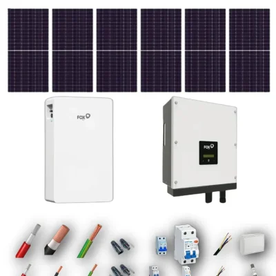[AIKO 665Wp] Kit Solar Autoconsumo FOX 3kW 6 Paneles AIKO 665Wp 1 Bateria FOX 6kWh 6 Paneles - CuencaSolar