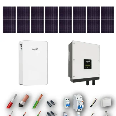[AIKO 665Wp] Kit Solar Autoconsumo FOX 5kW 8 Paneles AIKO 665Wp 1 Bateria FOX 6kWh 8 Paneles - CuencaSolar
