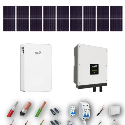 [AIKO 665Wp] Kit Solar Autoconsumo FOX 5kW 9 Paneles AIKO 665Wp 1 Bateria FOX 6kWh 9 Paneles - CuencaSolar