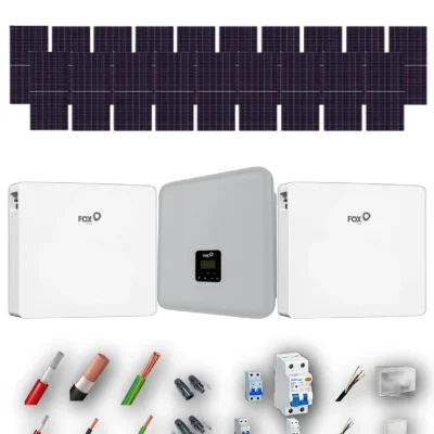 [AIKO 665Wp] Kit Solar Autoconsumo FOX-ESS 10kW 19 Paneles AIKO 665Wp 2 Baterias FOX-ESS 24kWh 19 Paneles - CuencaSolar