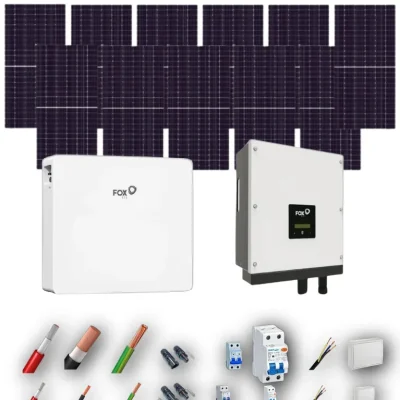 [AIKO 665Wp] Kit Solar Autoconsumo FOX-ESS 6kW 11 Paneles AIKO 665Wp 1 Bateria FOX-ESS 12kWh 11 Paneles - CuencaSolar