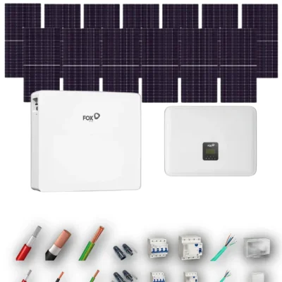 [AIKO 665Wp] Kit Solar Trifasico Autoconsumo FOX 8kW 13 Paneles AIKO 665Wp 1 Bateria FOX 12kWh 13 Paneles - CuencaSolar