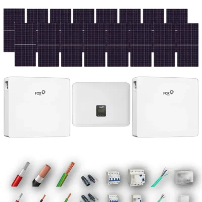 [AIKO 665Wp] Kit Solar Trifasico Autoconsumo FOX-ESS 10kW 16 Paneles AIKO 665Wp 2 Baterias FOX-ESS 23,0 16 Paneles - CuencaSolar