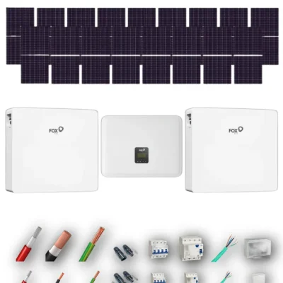 [AIKO 665Wp] Kit Solar Trifasico Autoconsumo FOX-ESS 10kW 17 Paneles AIKO 665Wp 2 Baterias FOX-ESS 23,0 17 Paneles - CuencaSolar