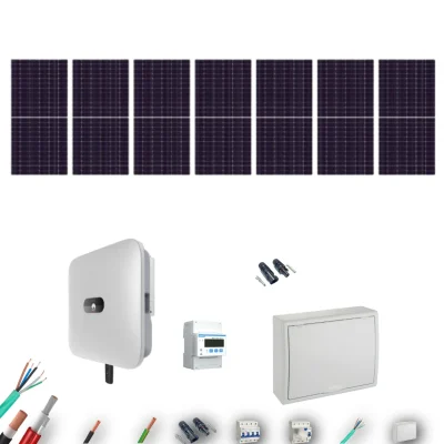 [AIKO 665Wp] Kit Solar Trifásico Autoconsumo Huawei 3000W 7xPanel AIKO 665Wp 7 Paneles - CuencaSolar