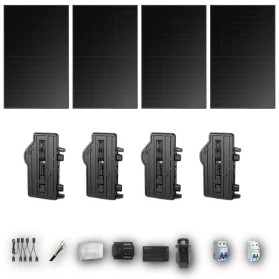 [ENPHASE-IQ8P-EXP-20260831] HANERSUN510 M 4P PV | Kit Solar Autoconsumo Enphase 2,04 kWp 4 Paneles Hanersun 510Wp Full Black bifacial Monofásico 4 Paneles - CuencaSolar