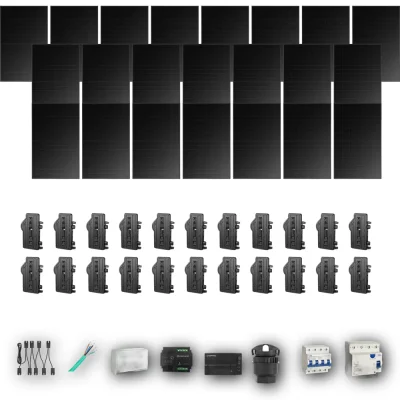 [ENPHASE-IQ8P-EXP-20260831] HANERSUN510 T 22P PV | Kit Solar Autoconsumo Enphase 11,22 kWp 22 Paneles Hanersun 510Wp Full Black bifacial Trifásico 22 Paneles - CuencaSolar