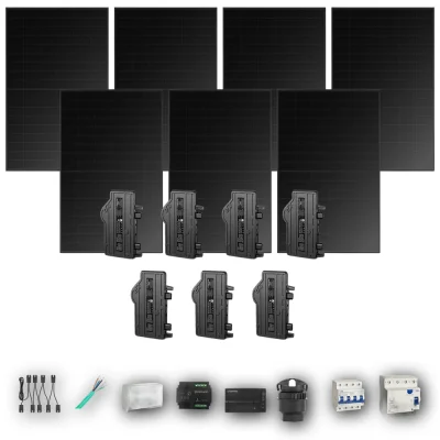 [ENPHASE-IQ8P-EXP-20260831] HANERSUN510 T 7P PV | Kit Solar Autoconsumo Enphase 3,57 kWp 7 Paneles Hanersun 510Wp Full Black bifacial Trifásico 7 Paneles - CuencaSolar