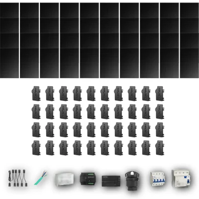 [ENPHASE-IQ8P-EXP-20260831] HYUNDAI500 T 40P PV | Kit Solar Autoconsumo Enphase 20,00 kWp 40 Paneles Hyundai 500Wp Full Black Trifásico 40 Paneles - CuencaSolar