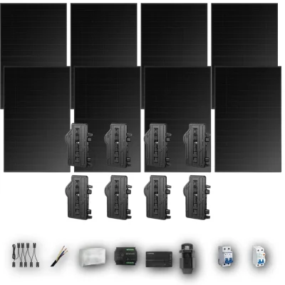 [ENPHASE-IQ8P-EXP-20260831] LONGI475 M 8P PV | Kit Solar Autoconsumo Enphase 3,80 kWp 8 Paneles LONGi 475Wp Full Black Monofásico 8 Paneles - CuencaSolar