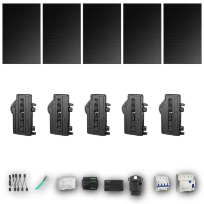 [ENPHASE-IQ8P-EXP-20260831] LONGI475 T 5P PV | Kit Solar Autoconsumo Enphase 2,38 kWp 5 Paneles LONGi 475Wp Full Black Trifásico 5 Paneles - CuencaSolar