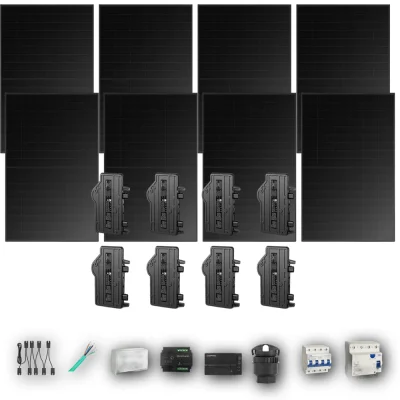 [ENPHASE-IQ8P-EXP-20260831] LONGI475 T 8P PV | Kit Solar Autoconsumo Enphase 3,80 kWp 8 Paneles LONGi 475Wp Full Black Trifásico 8 Paneles - CuencaSolar