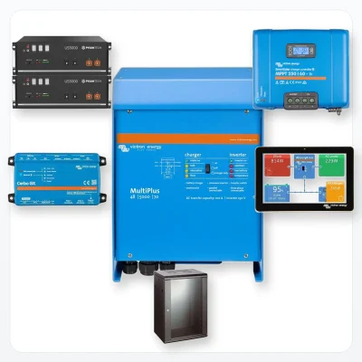 Componentes incluidos en Kit Solar Victron MultiPlus 48V 5000VA con 9,6 kWh Pylontech y MPPT 250/60