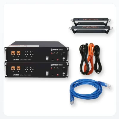 Componentes incluidos en Kit Pylontech 24V 5,6 kWh para Inversor Voltronic o Masterpower