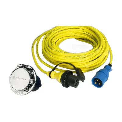 Toma de Corriente Victron Power Inlet 16A Acero Inoxidable con Tapa - CuencaSolar