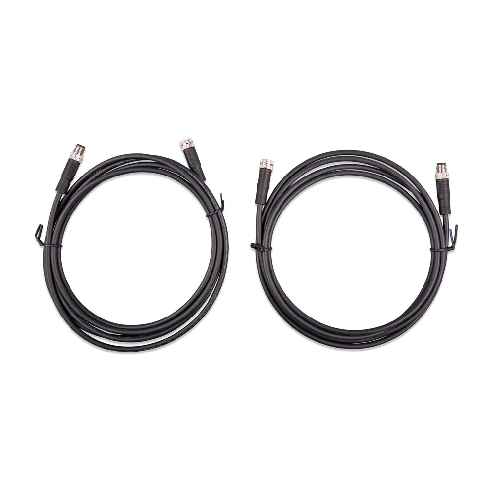 M8circularconnectorMaleFemale3polecable2mbothcables