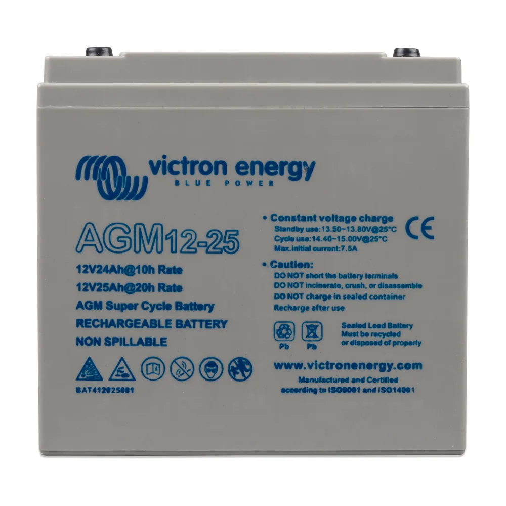 Batería AGM Victron Super Cycle 12V 25Ah - CuencaSolar