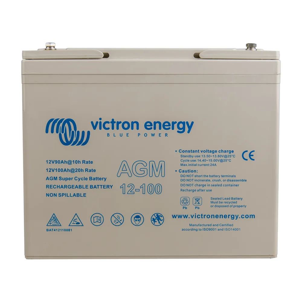 12V100AhAGMSuperCycleBatteryfront