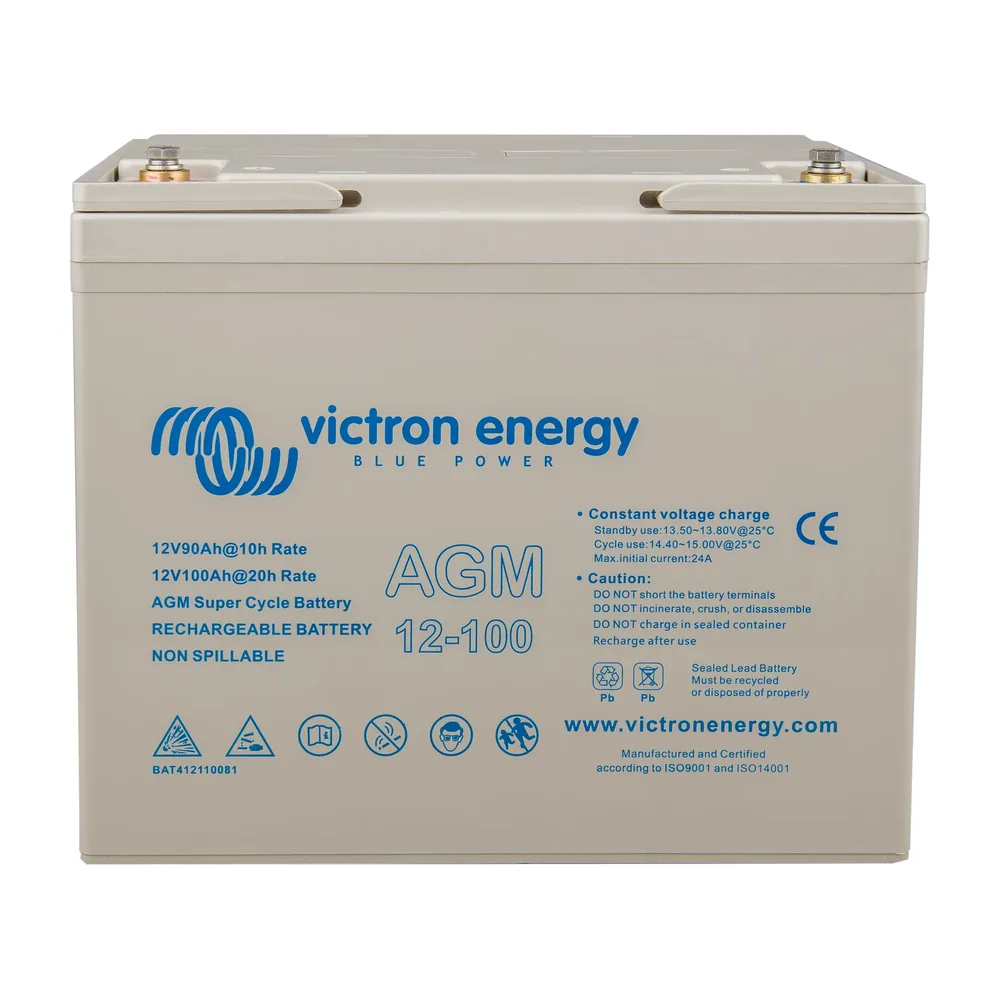 12V100AhAGMSuperCycleBatteryfront-angle
