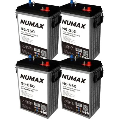 Pack 24V 4 x Batería GEL 550Ah C100 6V sin mantenimiento – N6-550 - CuencaSolar