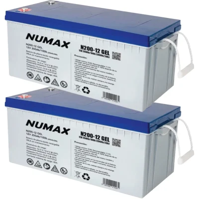 Pack 24V 2 x Batería GEL 250Ah C100 12V sin mantenimiento – N200-12 - CuencaSolar