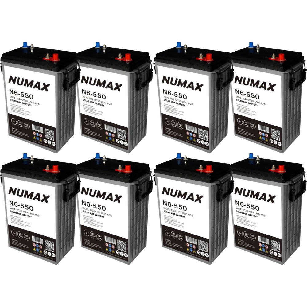 Pack 48V 8 x Batería GEL 550Ah C100 6V sin mantenimiento – N6-550 - CuencaSolar