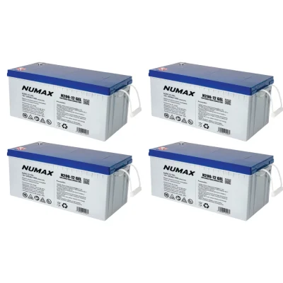 Pack 48V 4 x Batería GEL 250Ah C100 12V sin mantenimiento – N200-12 - CuencaSolar