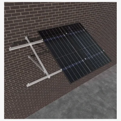 Kit de estructura Sunfer para 3 paneles solares en vertical – fachada inclinada 30–35° - CuencaSolar