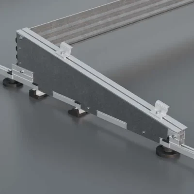 Módulo inicial de estructura lastrada Sunfer para panel horizontal hasta 1,8 m – orientación sur, 10° - CuencaSolar