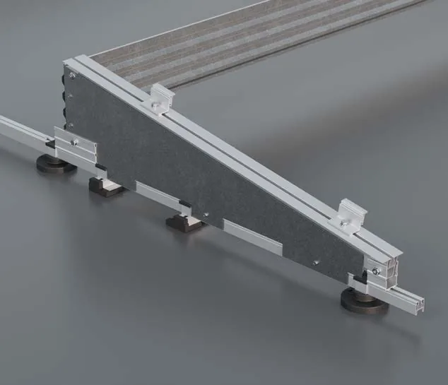 Módulo inicial de estructura lastrada Sunfer para panel horizontal hasta 1,8 m – orientación sur, 15° - CuencaSolar