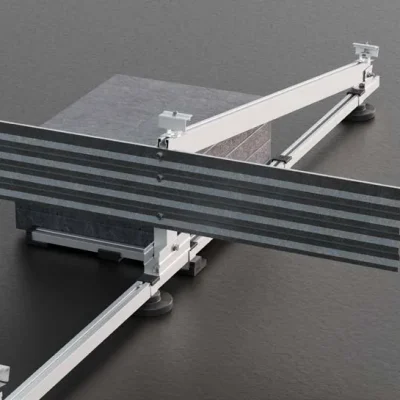 Módulo inicial de estructura lastrada Sunfer para panel horizontal hasta 2,4 m – orientación sur, 10° - CuencaSolar