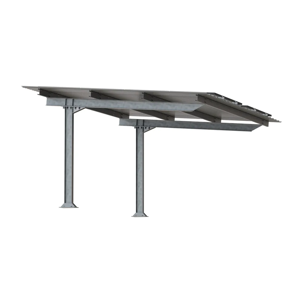 Marquesina de Aparcamiento Sunfer Simple sin Chapa para 10 Plazas PR2-SC-10 - CuencaSolar