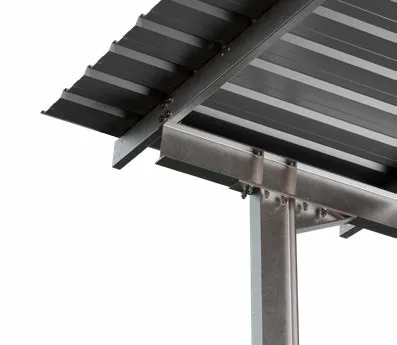 Marquesina solar Sunfer orientación sur para 10 plazas de aparcamiento – con chapa - CuencaSolar