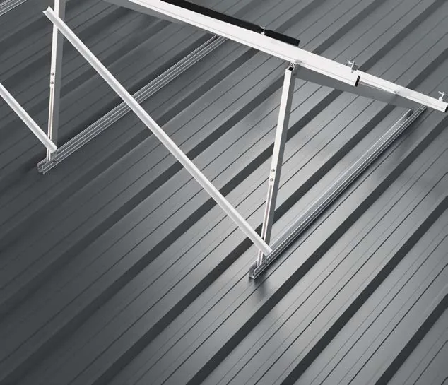 Kit de estructura Sunfer para 2 paneles solares en vertical – triángulo cerrado regulable para cubierta plana o inclinada - CuencaSolar