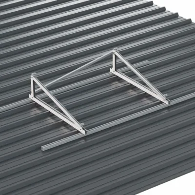 Kit de estructura Sunfer para 2 paneles solares en horizontal – soporte con subestructura integrada para cubierta plana, inclinada 15° - CuencaSolar