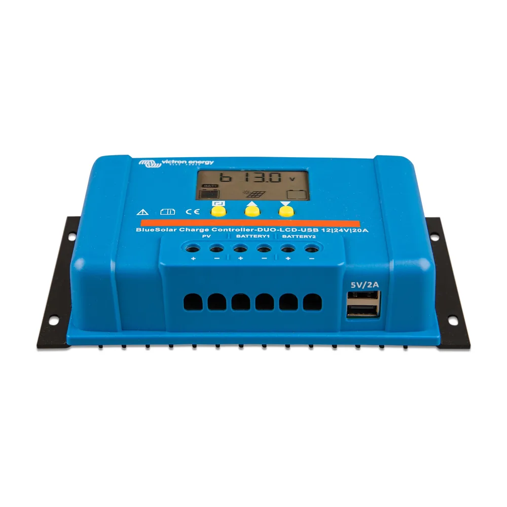 BlueSolarChargeControllerDUOLCDUSB12-24V-20Afront