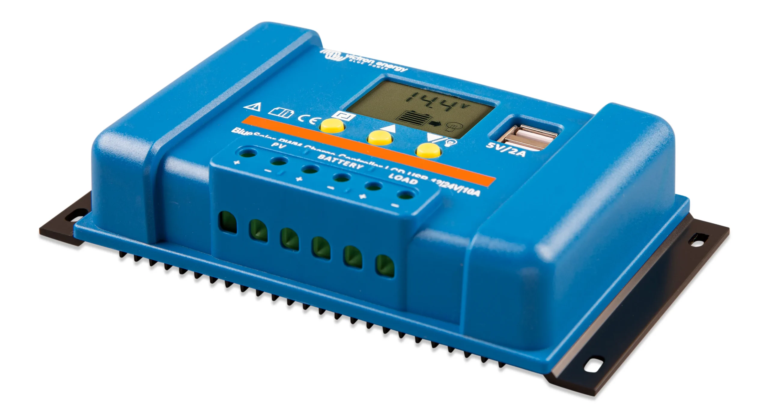 BlueSolarPWMChargeControllerLCDUSB12-24V10Aleft