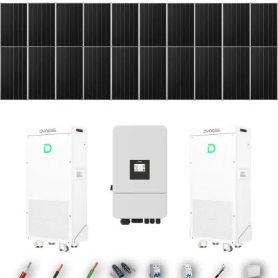 Kit Solar Aislada Deye 10kW 16xPanel Solar Aiko 665Wp 2xBatería Dyness 16kWh 20 Paneles - CuencaSolar