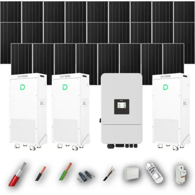 Kit Solar Aislada Deye 16kW 25xPanel Solar Aiko 665Wp 3xBatería Dyness 16kWh 26 Paneles - CuencaSolar