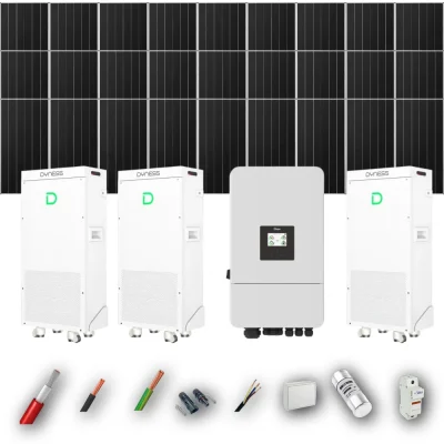 Kit Solar Aislada Deye 16kW 25xPanel Solar Aiko 665Wp 3xBatería Dyness 16kWh 27 Paneles - CuencaSolar