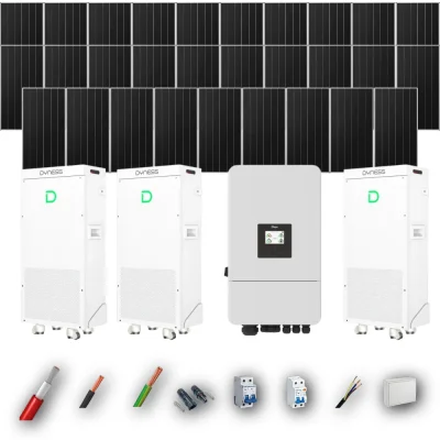 Kit Solar Aislada Deye 18kW 28xPanel Solar Aiko 665Wp 3xBatería Dyness 16kWh 29 Paneles - CuencaSolar