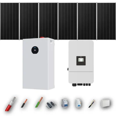 Kit Solar Aislada Deye 5kW 4xPanel Solar Aiko 665Wp Batería Deye 16kWh 6 Paneles - CuencaSolar