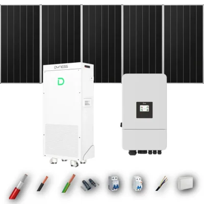 Kit Solar Aislada Deye 5kW 4xPanel Solar Aiko 665Wp Batería Dyness 16kWh 5 Paneles - CuencaSolar