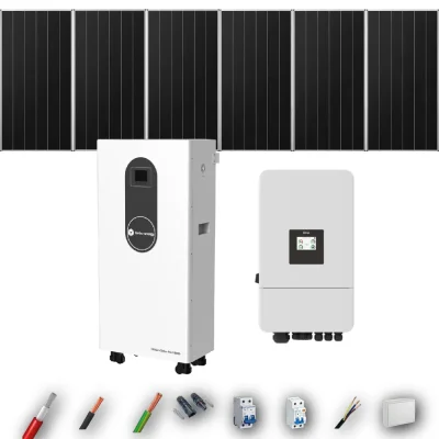 Kit Solar Aislada Deye 5kW 4xPanel Solar Aiko 665Wp Batería Turbo Energy 16kWh 6 Paneles - CuencaSolar