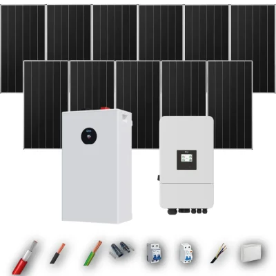 Kit Solar Aislada Deye 6kW 8xPanel Solar Aiko 665Wp Batería Deye 16kWh 11 Paneles - CuencaSolar
