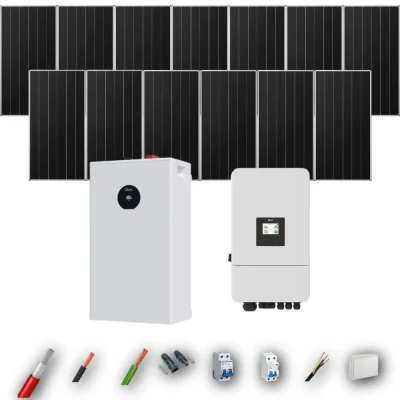 Kit Solar Aislada Deye 8kW 12xPanel Solar Aiko 665Wp Batería Deye 16kWh 13 Paneles - CuencaSolar