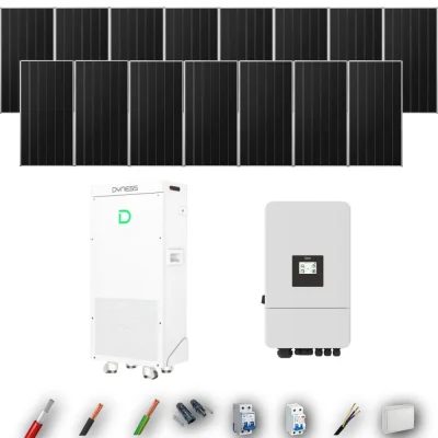 Kit Solar Aislada Deye 8kW 12xPanel Solar Aiko 665Wp Batería Dyness 16kWh 15 Paneles - CuencaSolar