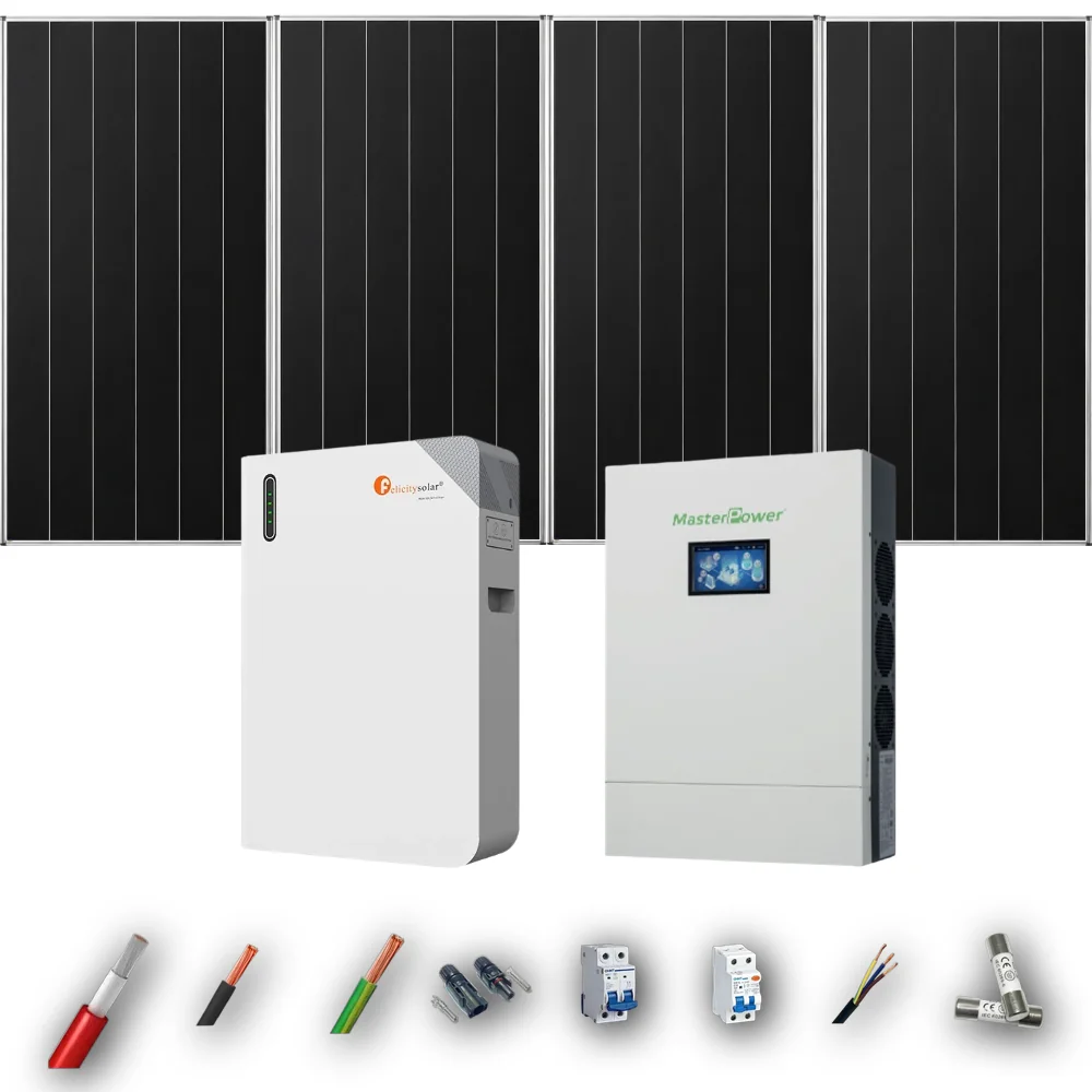 Kit Solar Aislada MasterPower 6kW 4xPanel Solar Aiko 665Wp Batería Felicity 11,8kWh 4 Paneles - CuencaSolar