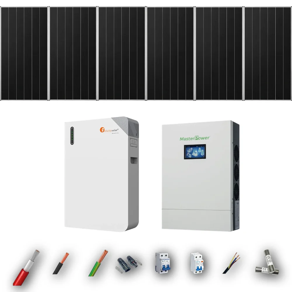 Kit Solar Aislada MasterPower 6kW 4xPanel Solar Aiko 665Wp Batería Felicity 11,8kWh 6 Paneles - CuencaSolar
