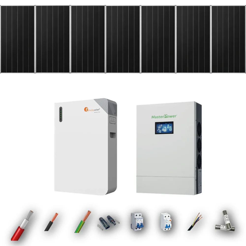 Kit Solar Aislada MasterPower 6kW 4xPanel Solar Aiko 665Wp Batería Felicity 11,8kWh 7 Paneles - CuencaSolar